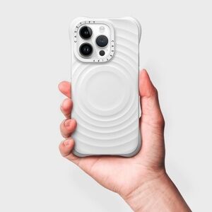Casetify IPhone 13 Pro Max Ripple Design White Phone Case